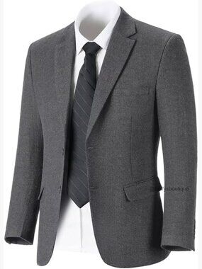 Slim Fit Tweed Blazer Men's Sport Coat for Business Wedding Prom